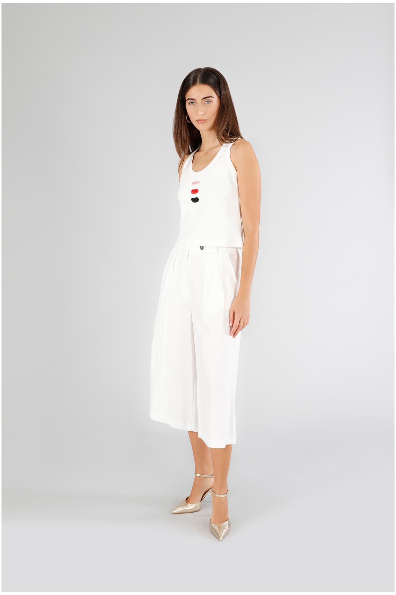 CafèNoir — Pantaloni ampi con pinces latte