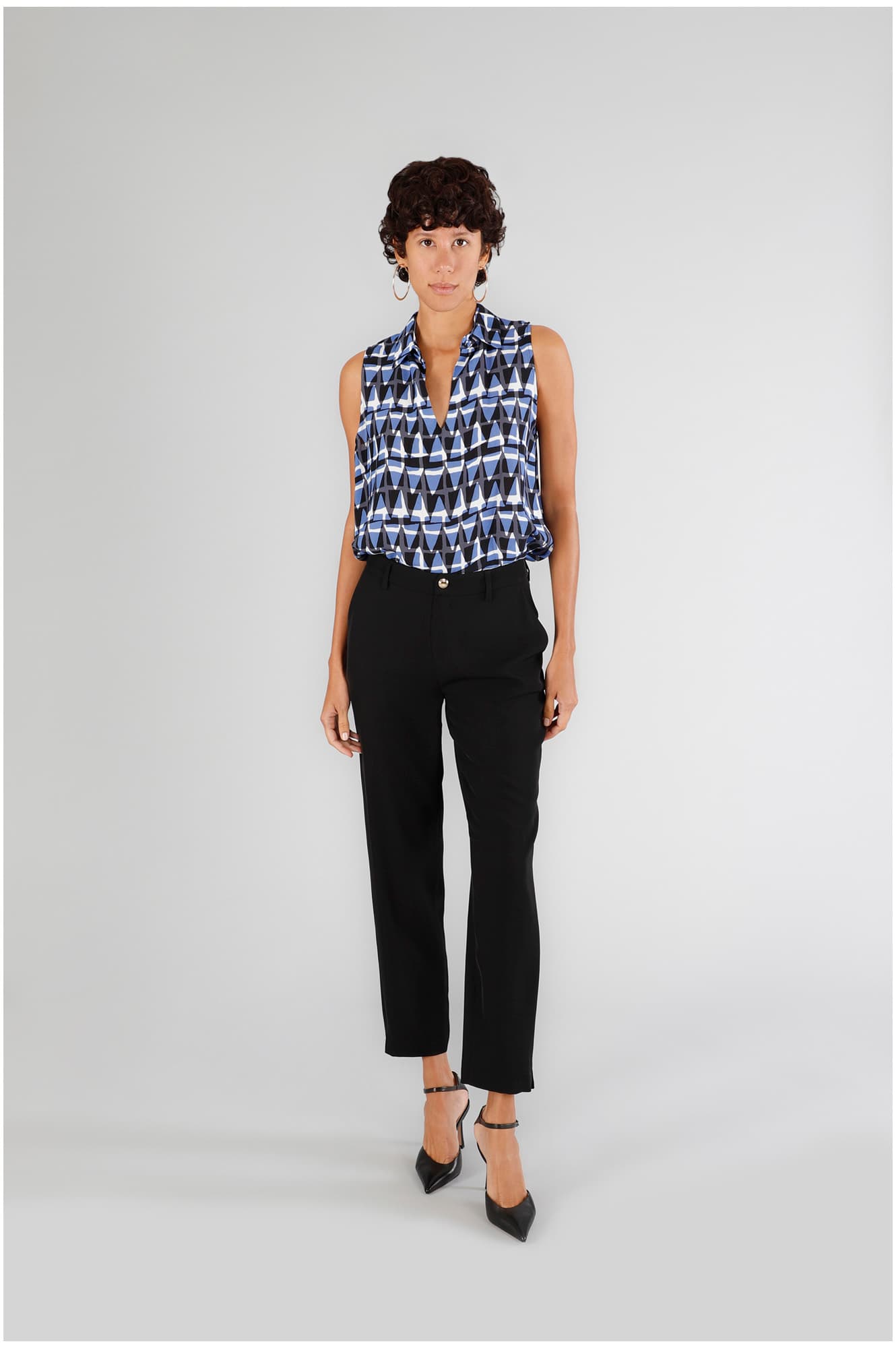 CafèNoir — Pantaloni sigaretta gamba dritta nero
