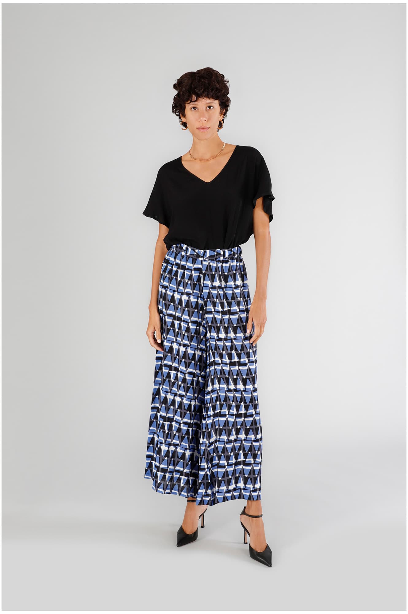 CafèNoir — Pantaloni palazzo stampato etnica