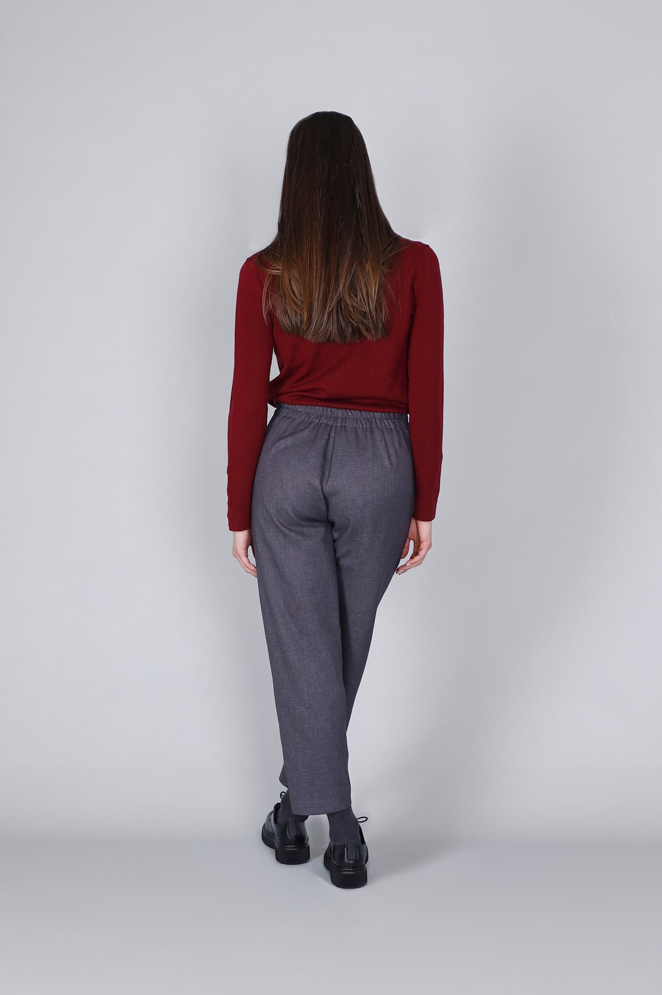 Pantaloni jogger antracite — vista 4
