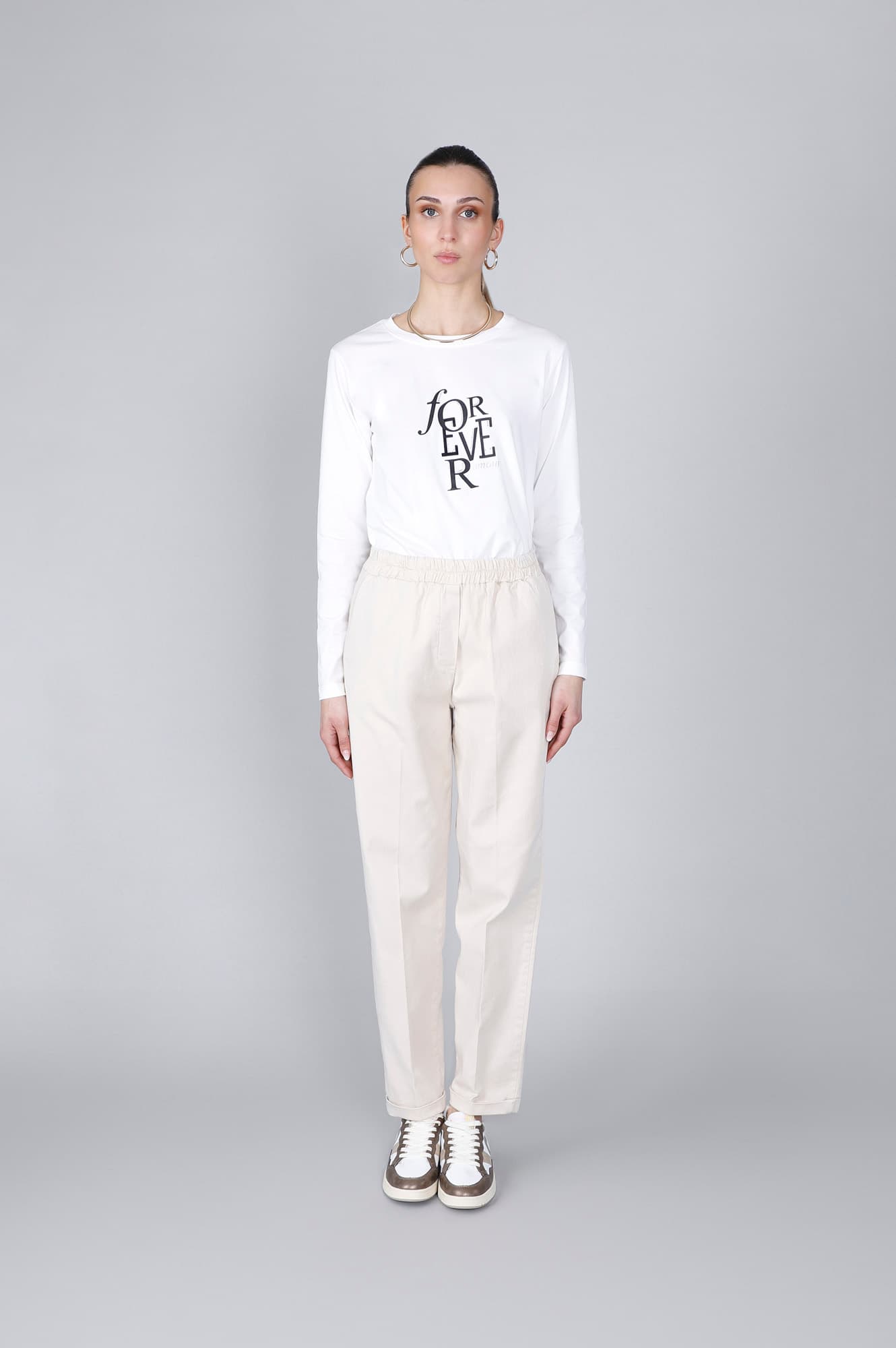 CafèNoir — Jogger tencel tinto capo avena