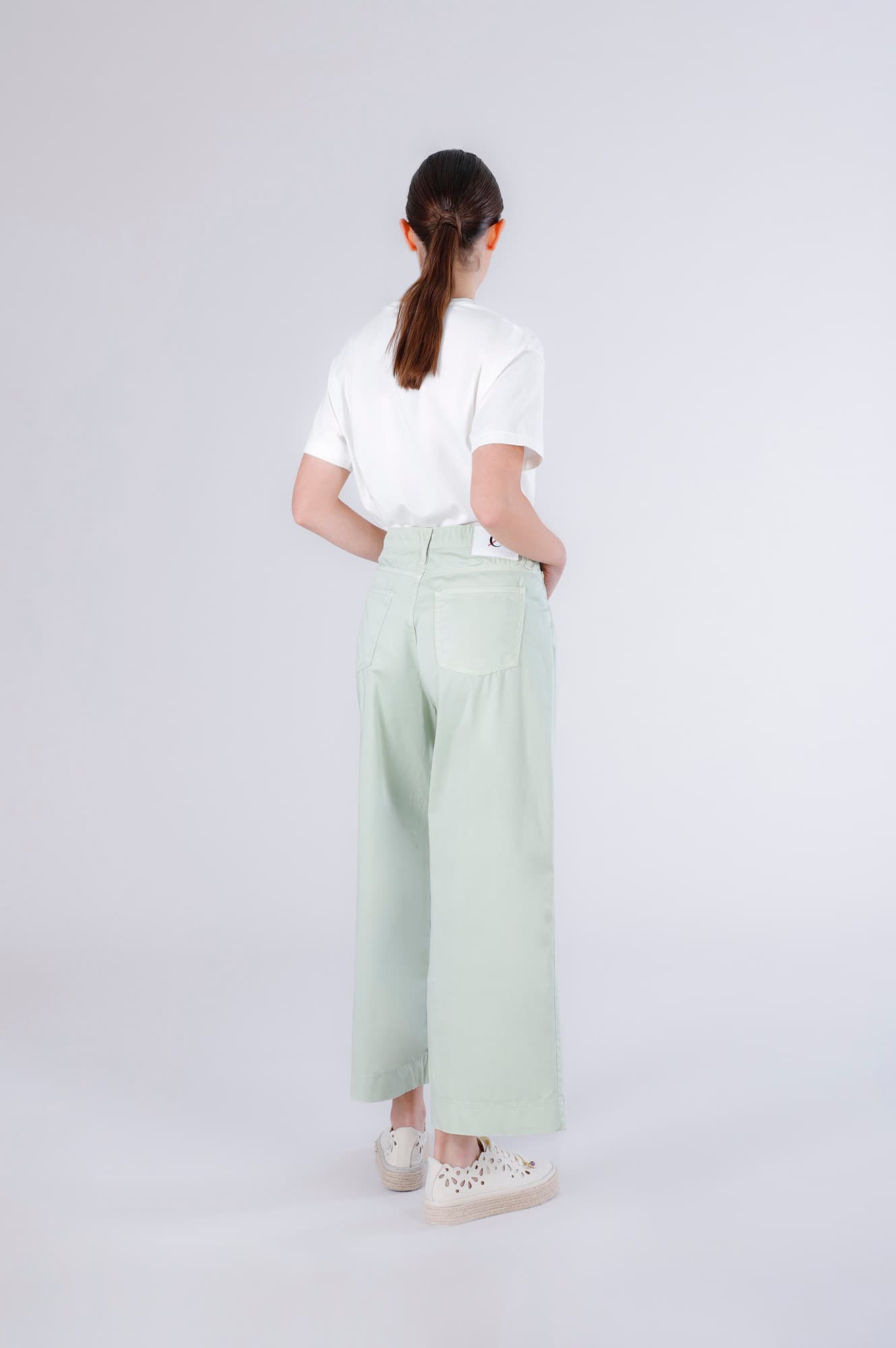 Pantaloni culotte tinto capo menta — vista 2
