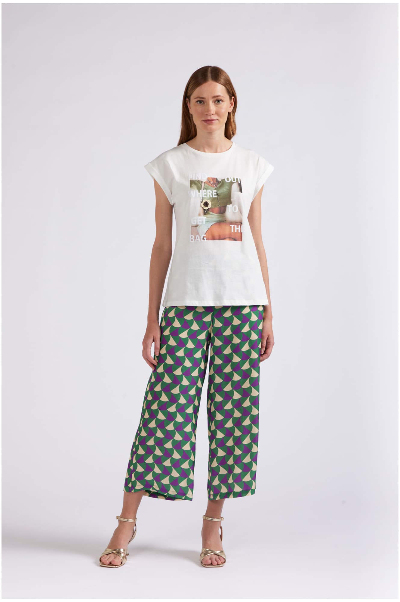CafèNoir — T-shirt smanicata stampata bianco