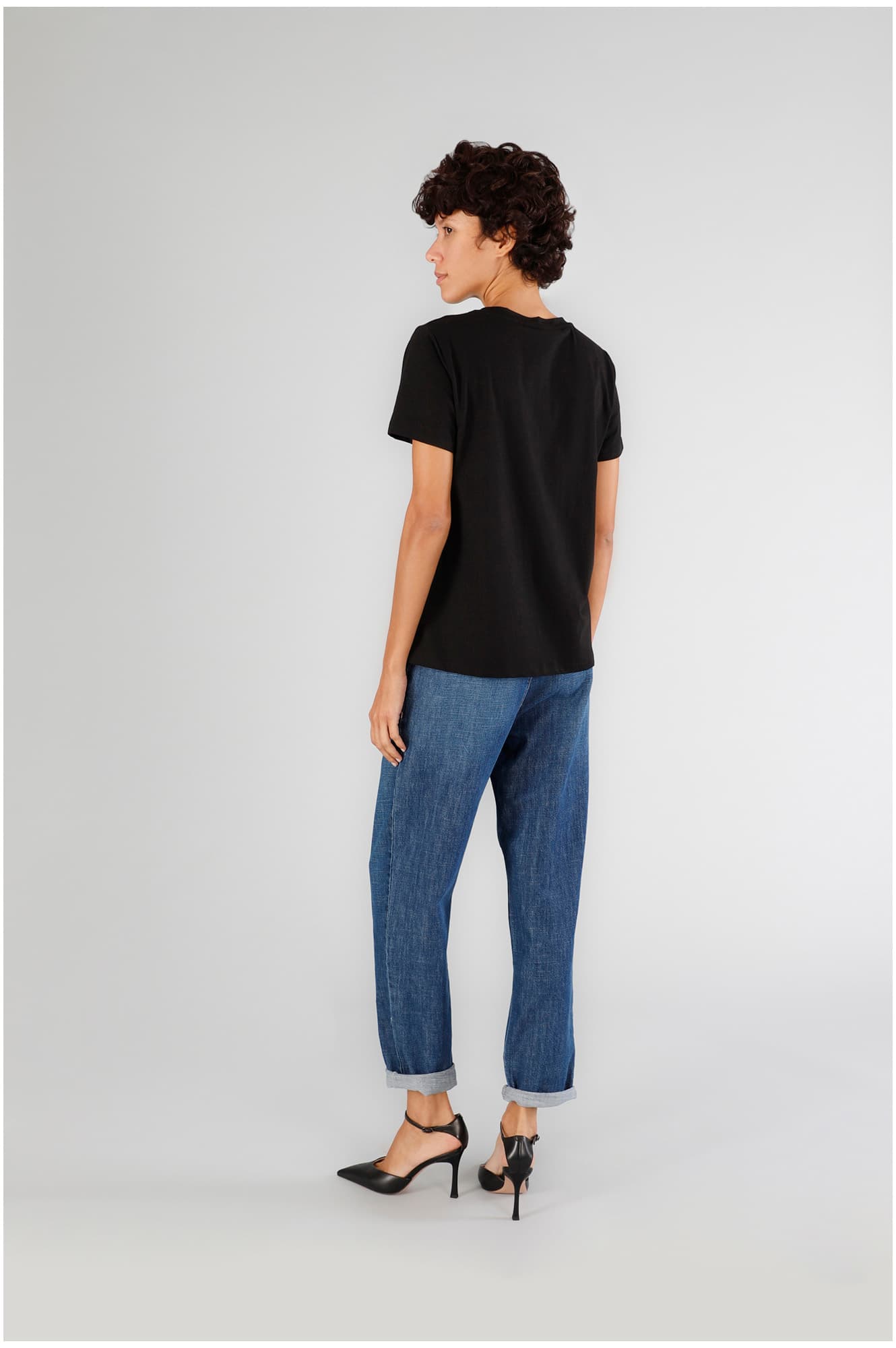 T-shirt manica corta stampa salento nero — vista 2