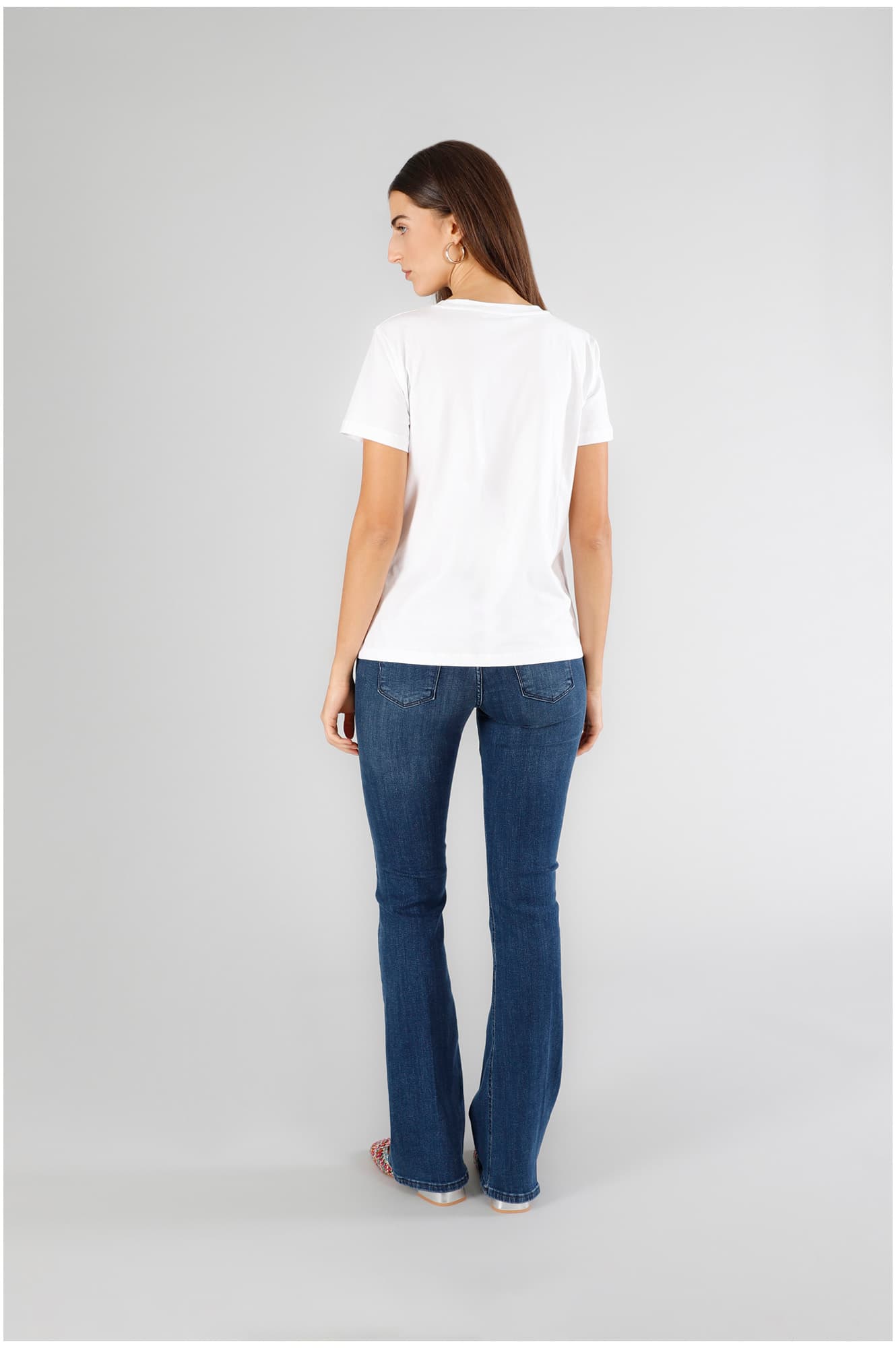 T-shirt manica corta stampa portofino bianco — vista 2