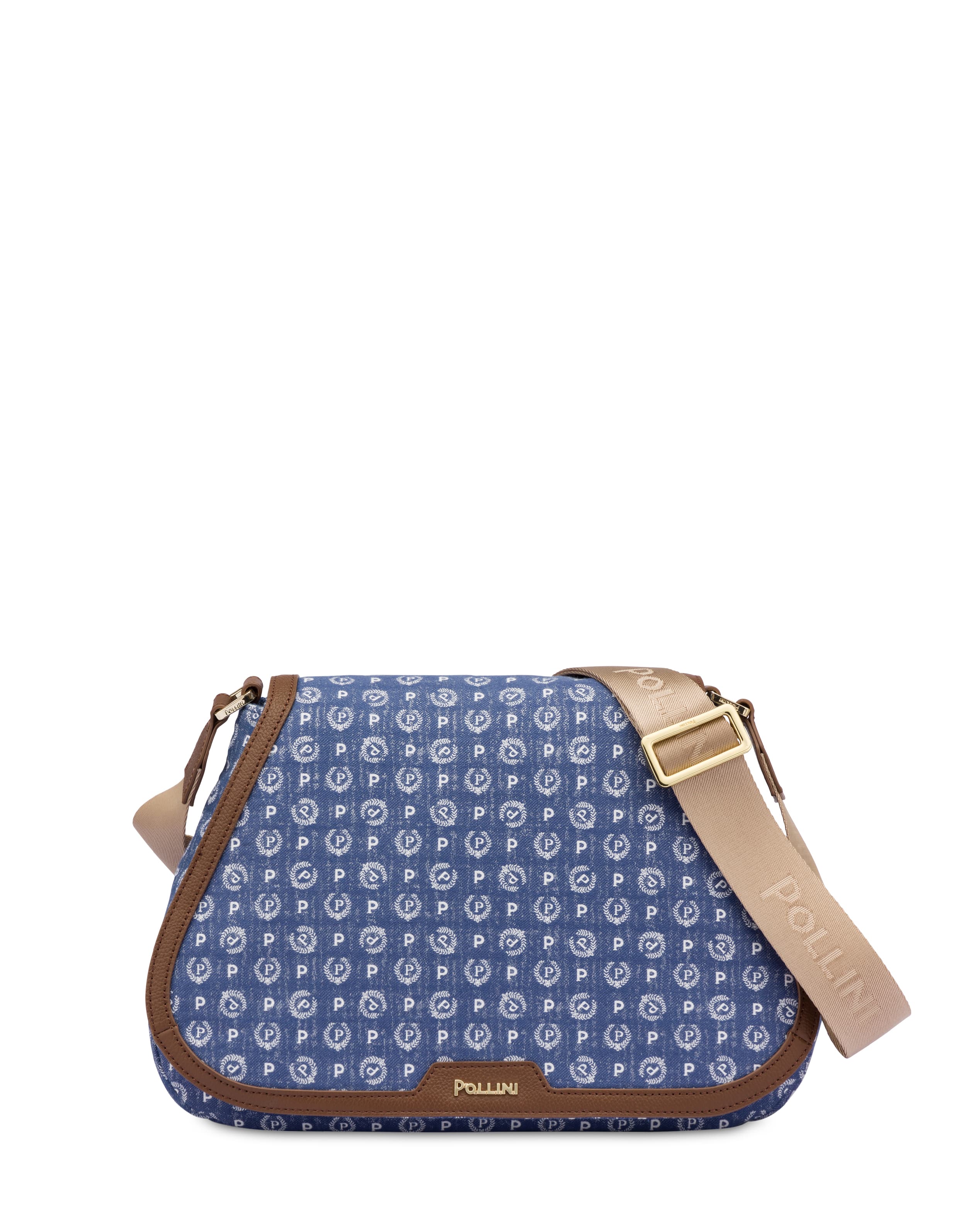 pollini — Borsa a tracolla Heritage Denim Jacquard
