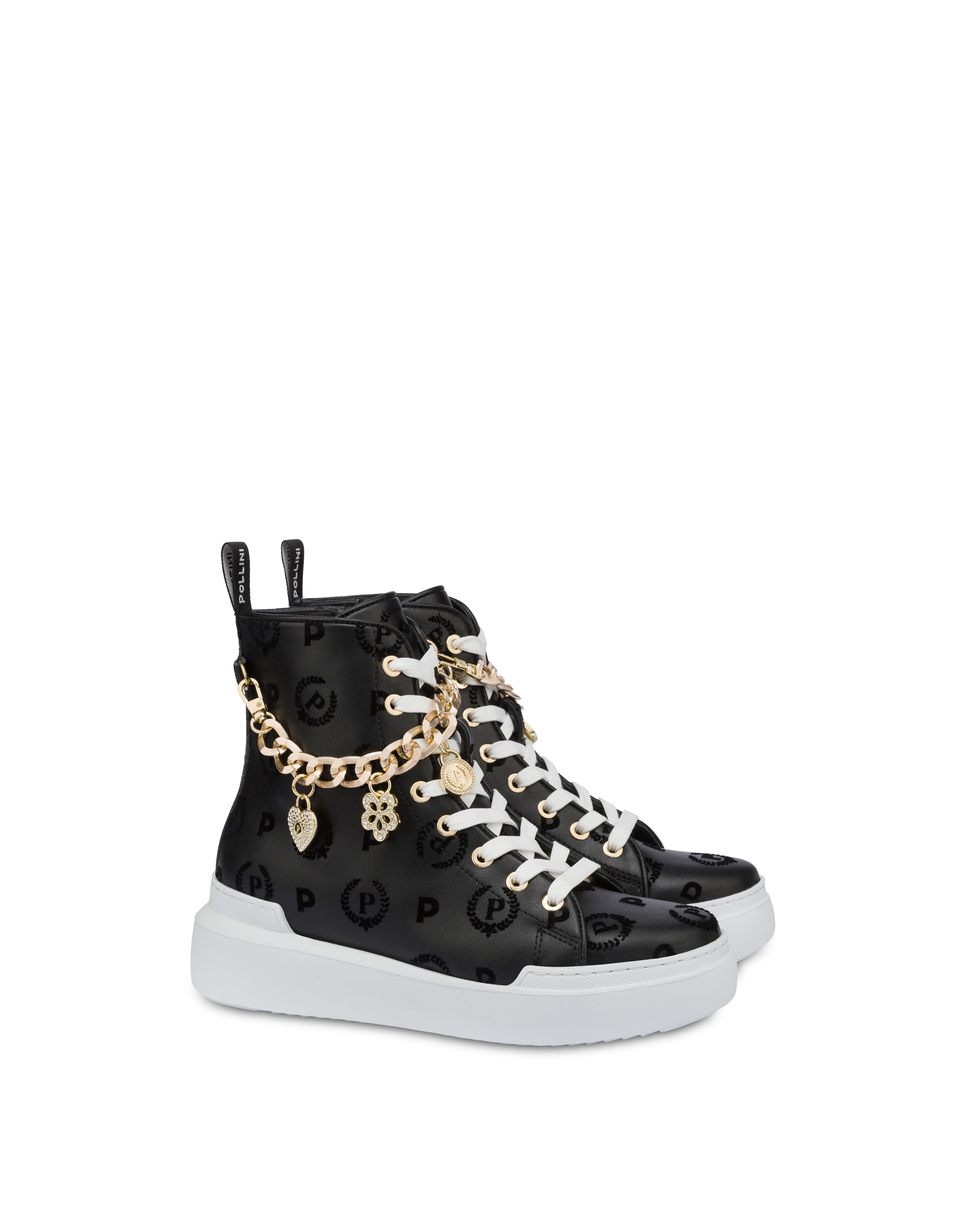 High sneakers con charms Heritage Flock — vista 2