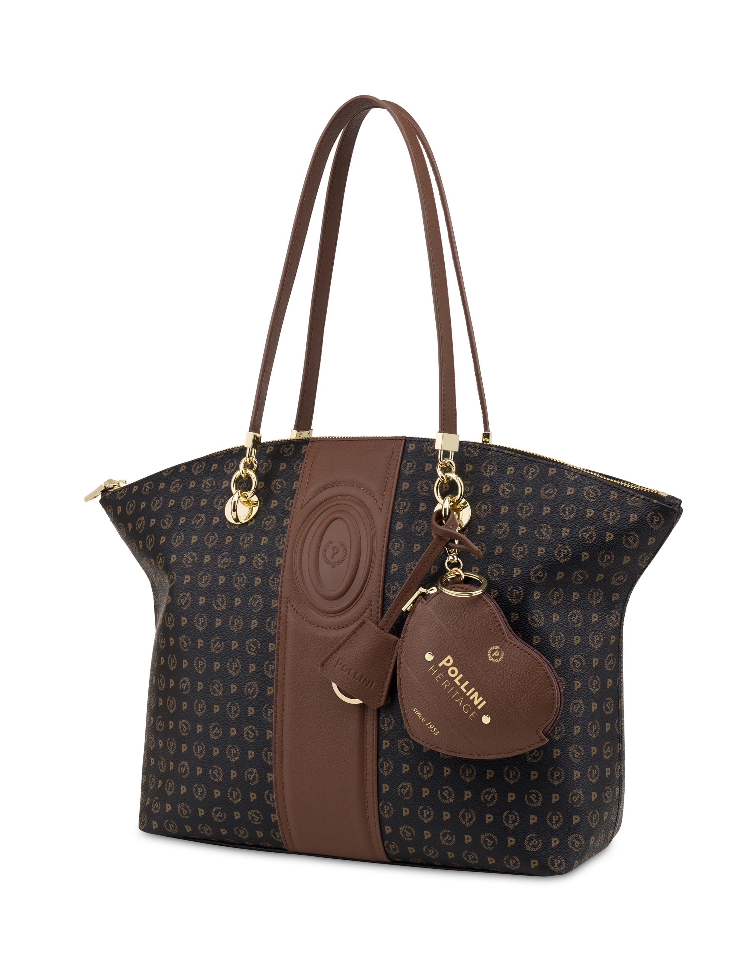 Tote bag Heritage 70 NERO/MARRONE. — vista 2