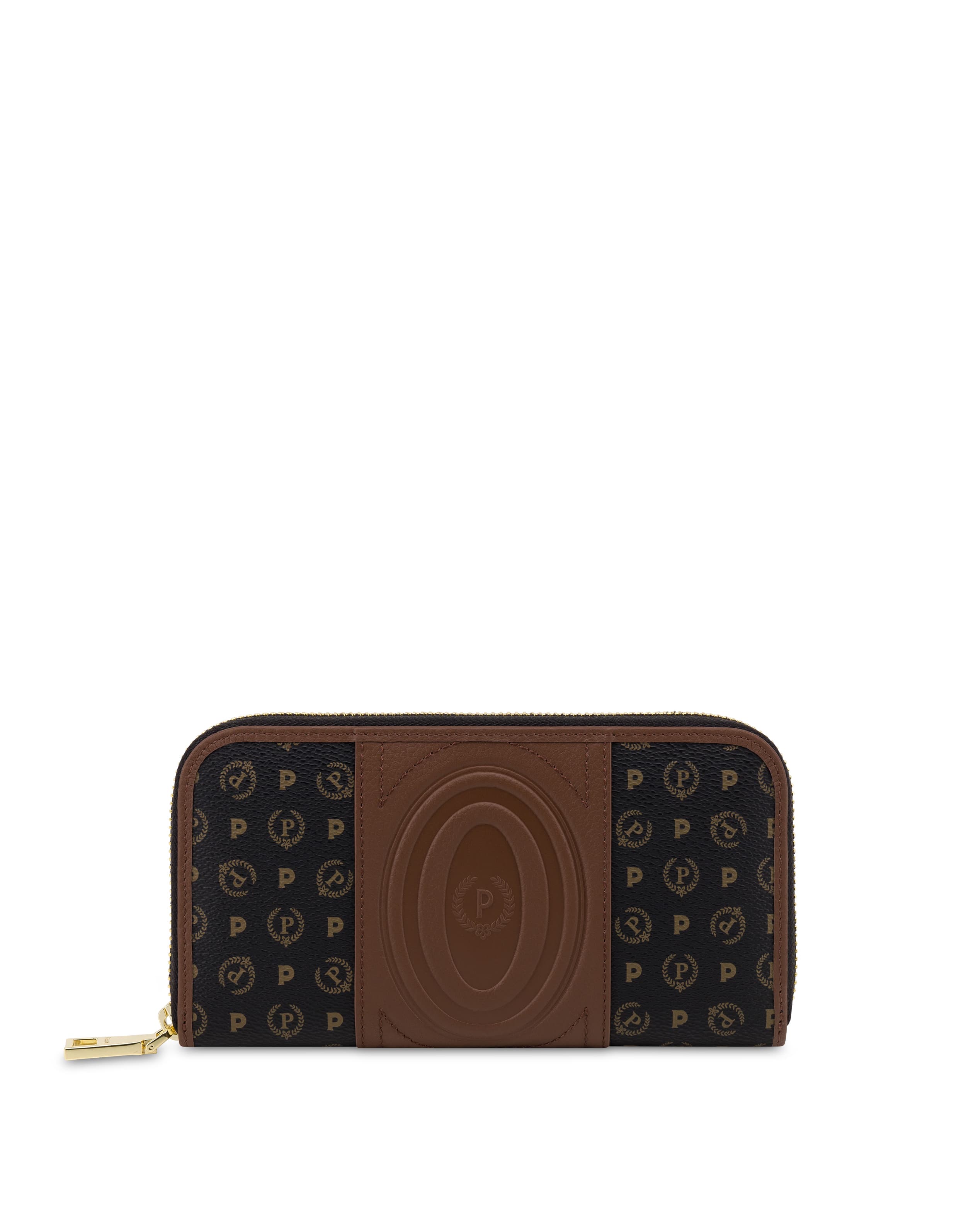 pollini — Portafoglio zip around Heritage 70 NERO/MARRONE.