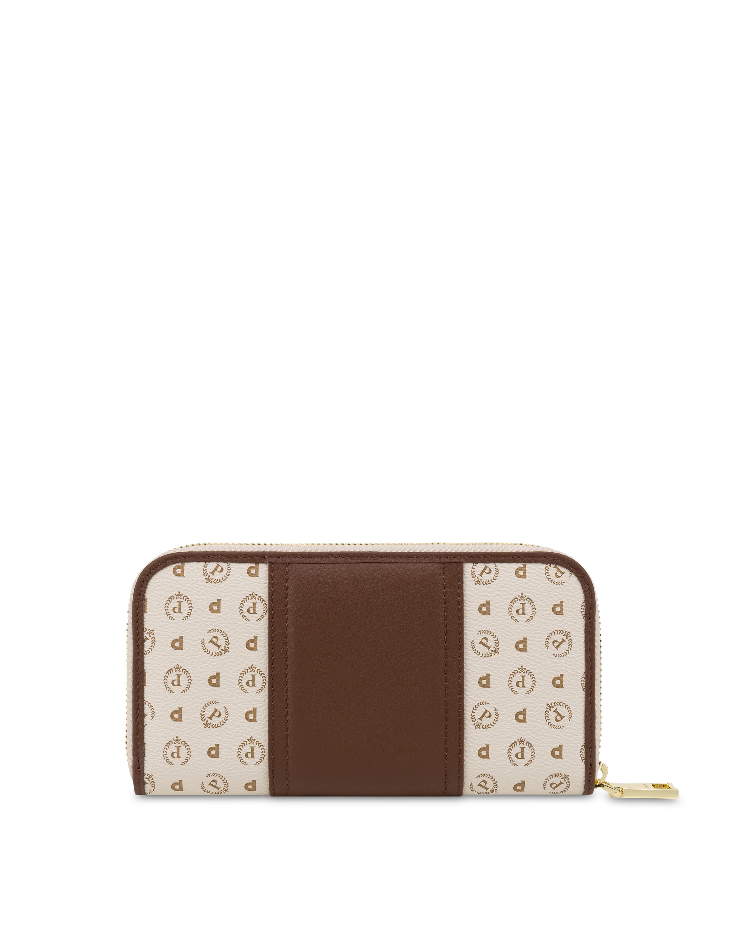 Portafoglio zip around Heritage 70 AVORIO/MARRONE. — vista 2