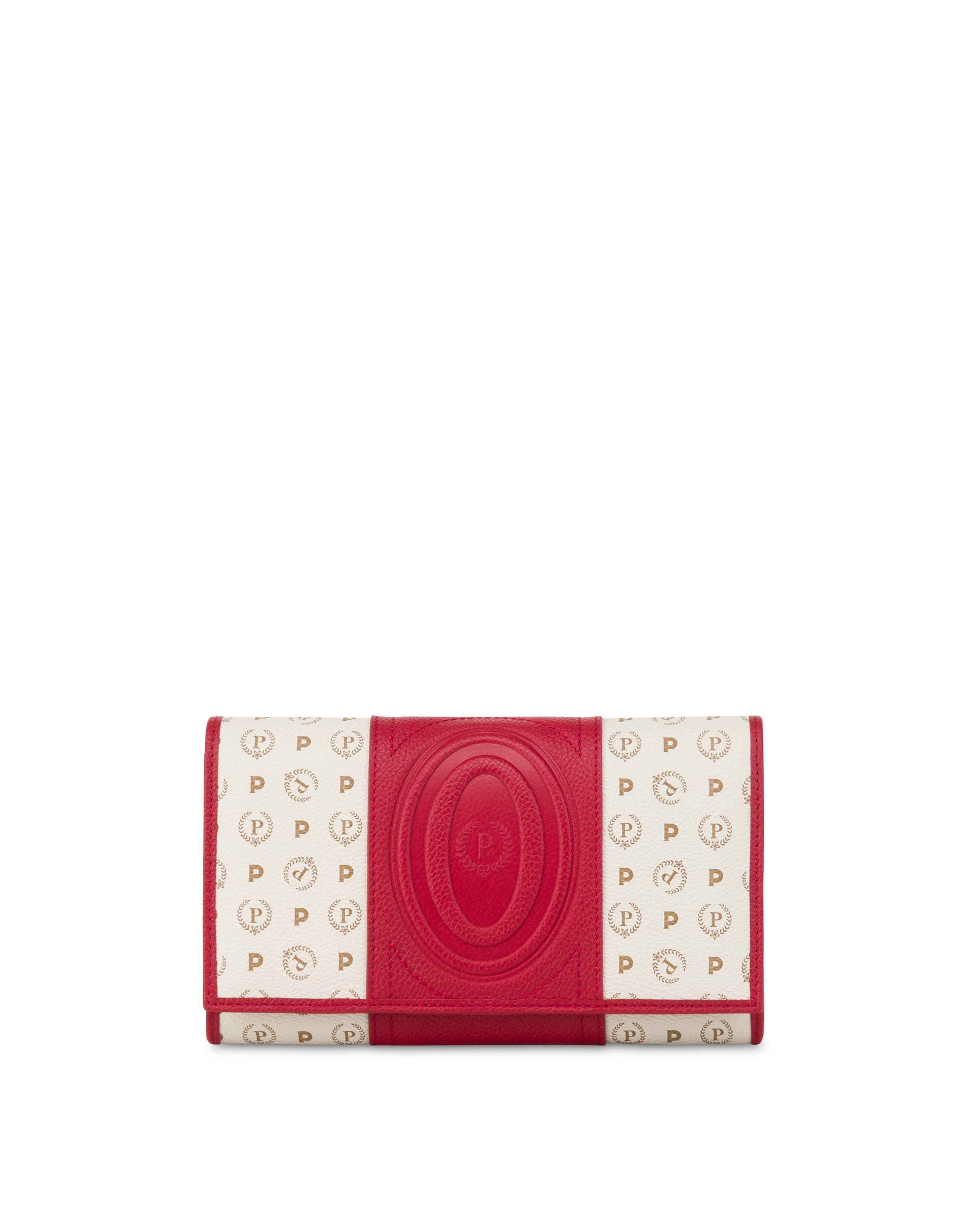 pollini — Portafoglio Heritage 70 AVORIO/ROSSO.