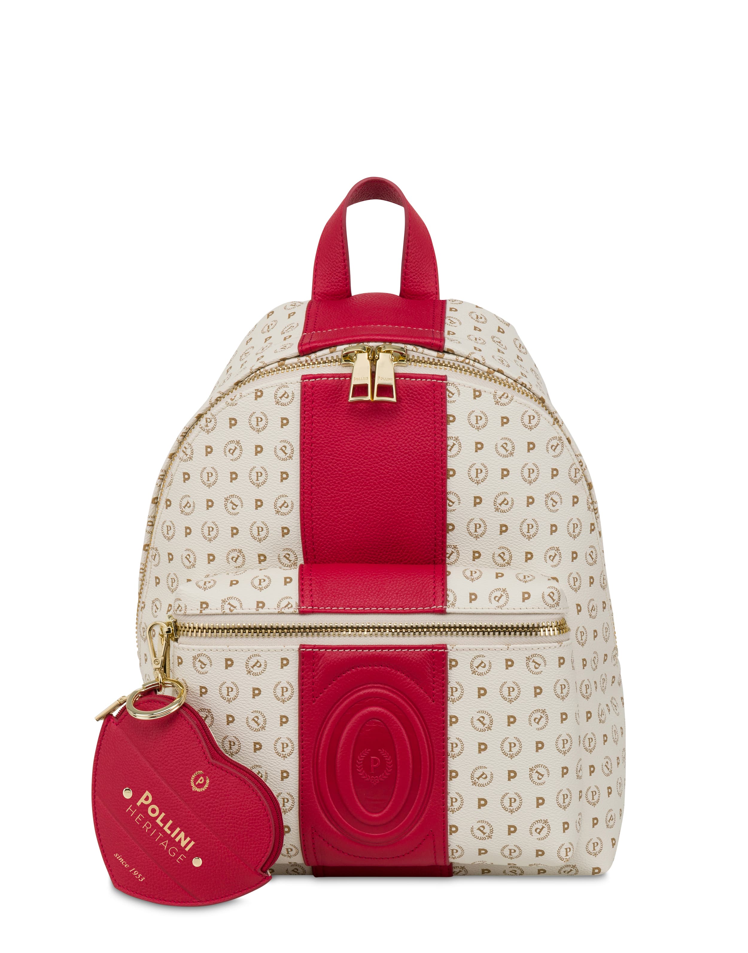 pollini — Zaino Heritage 70 AVORIO/ROSSO.