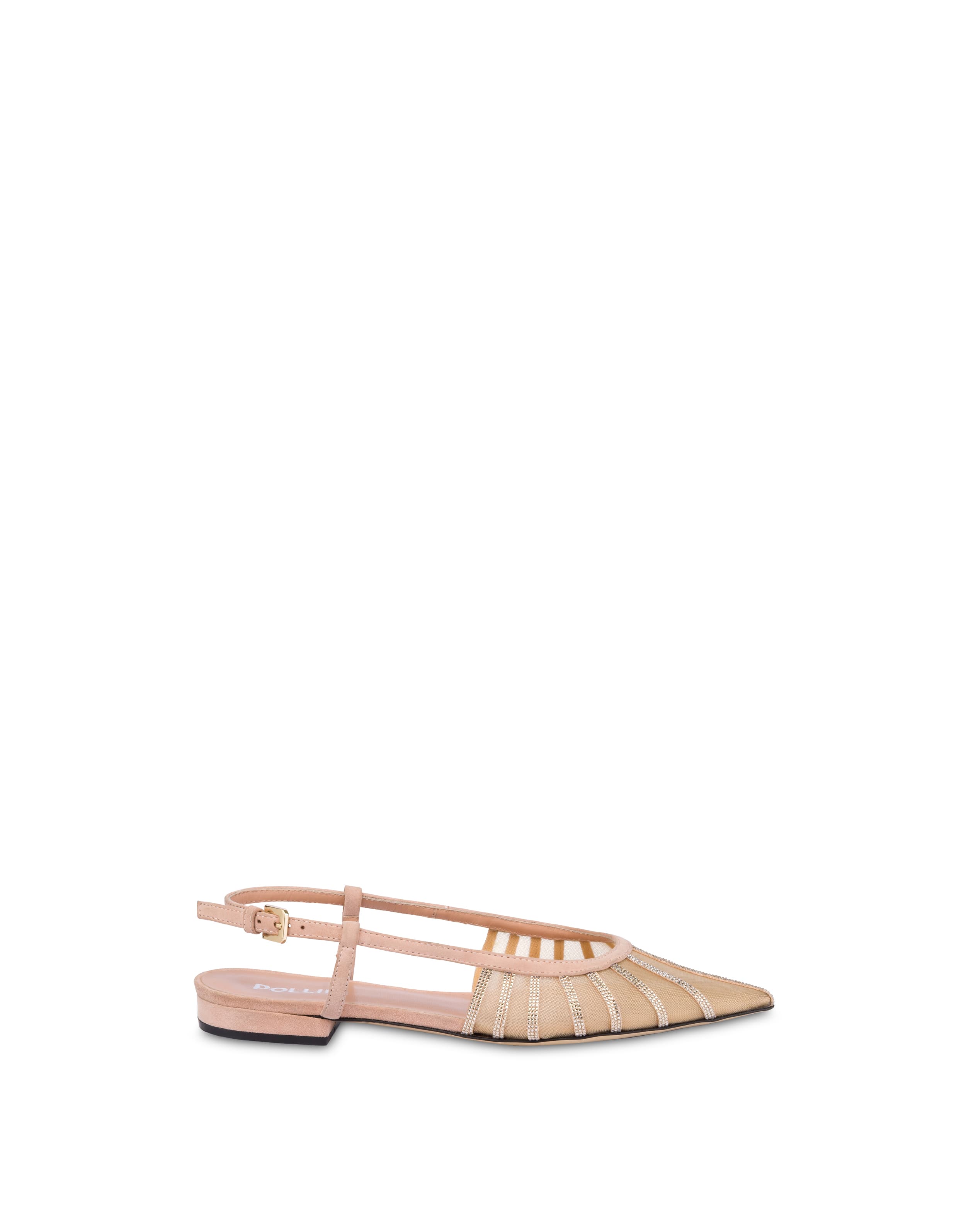 pollini — Sling Back Bling Bling In Camoscio