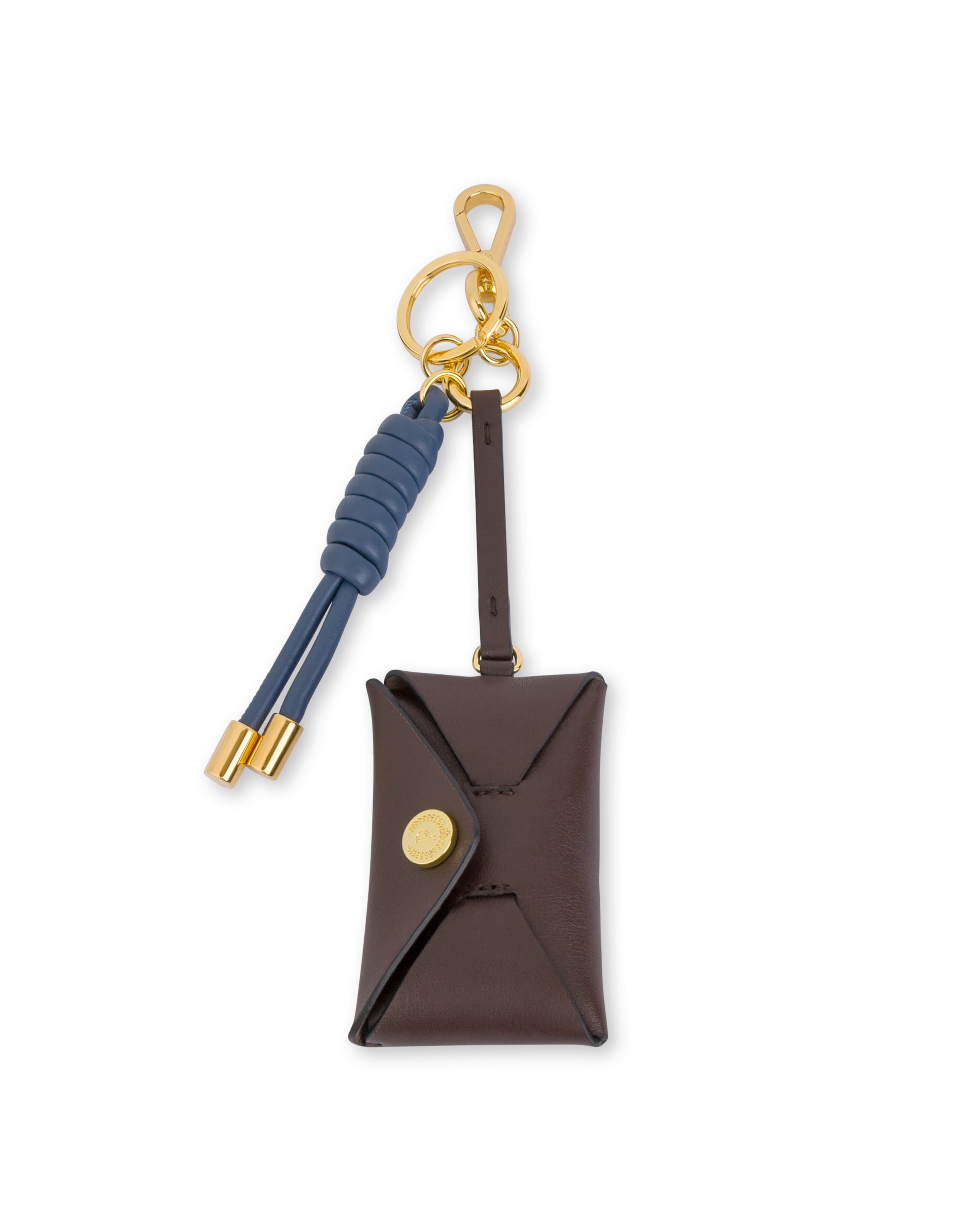 pollini — Portachiavi Charm in Vitello T.MORO/DENIM