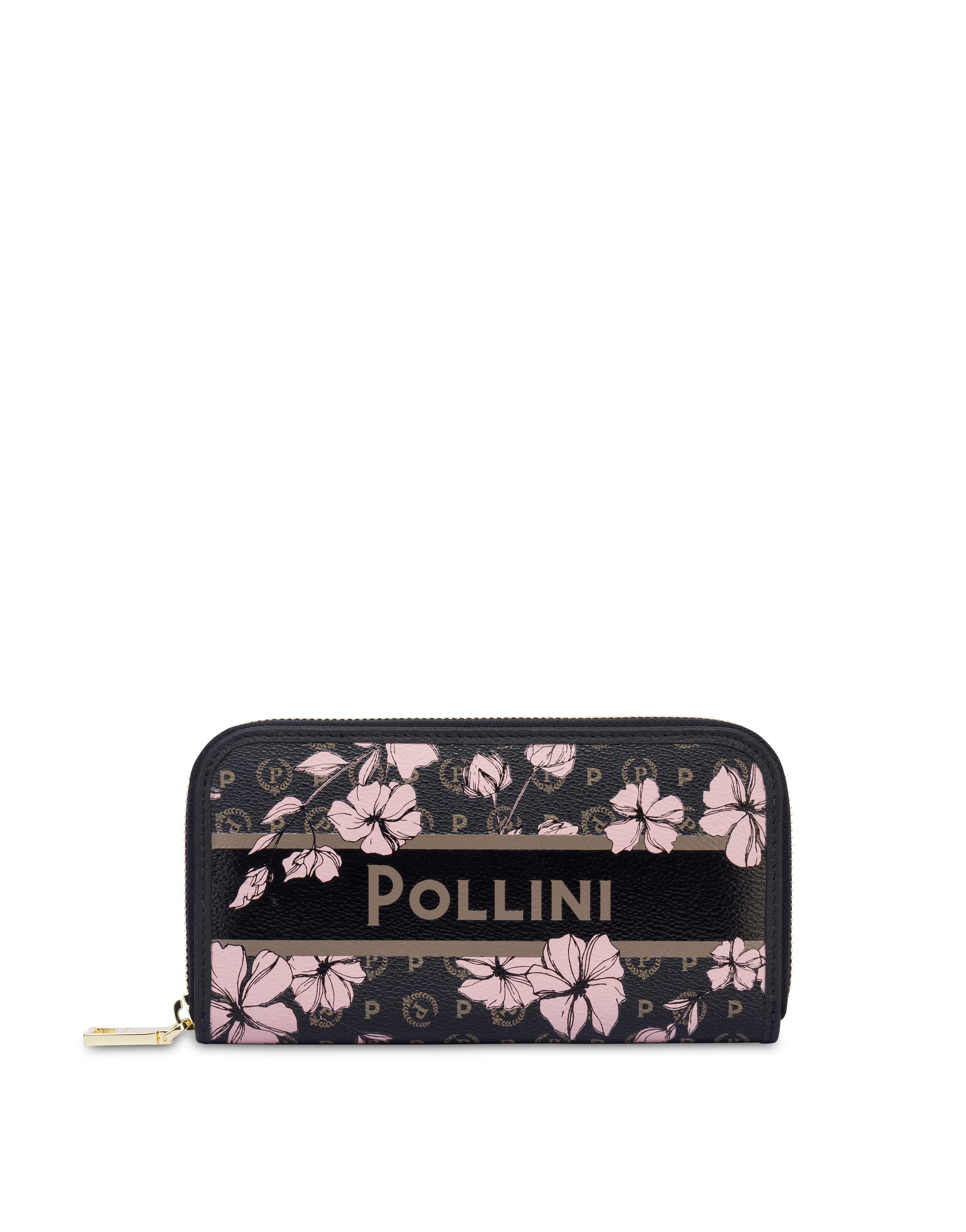 pollini — Portafoglio Zip Around in Heritage Marina Flower