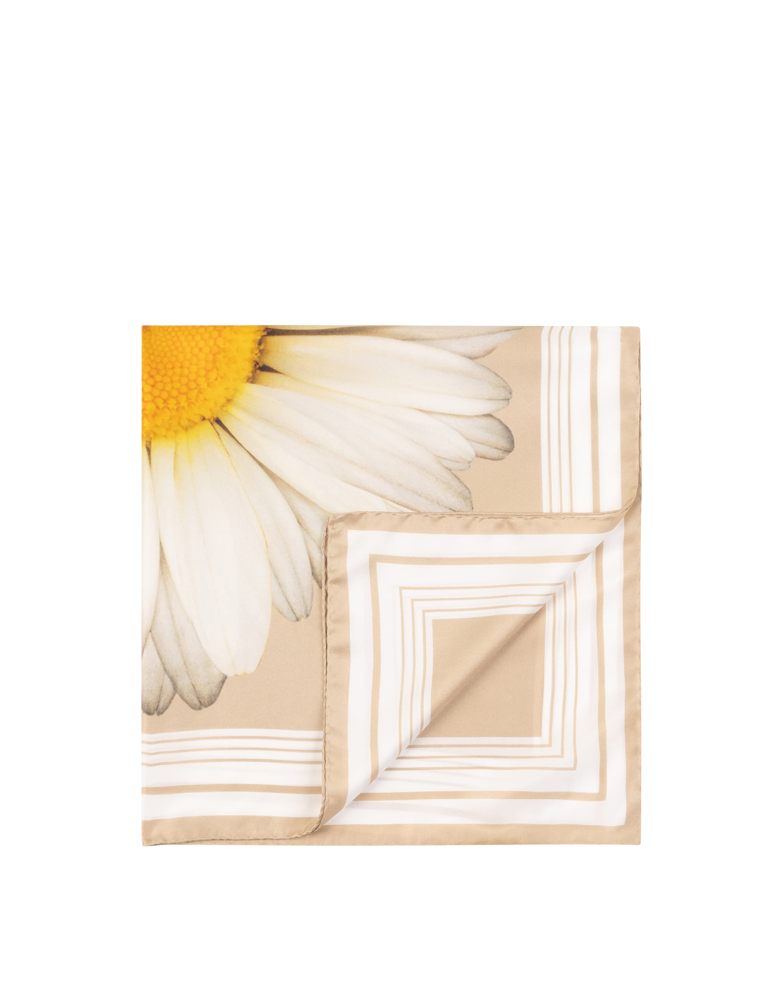 pollini — Foulard In Seta Con Stampa margherita over
