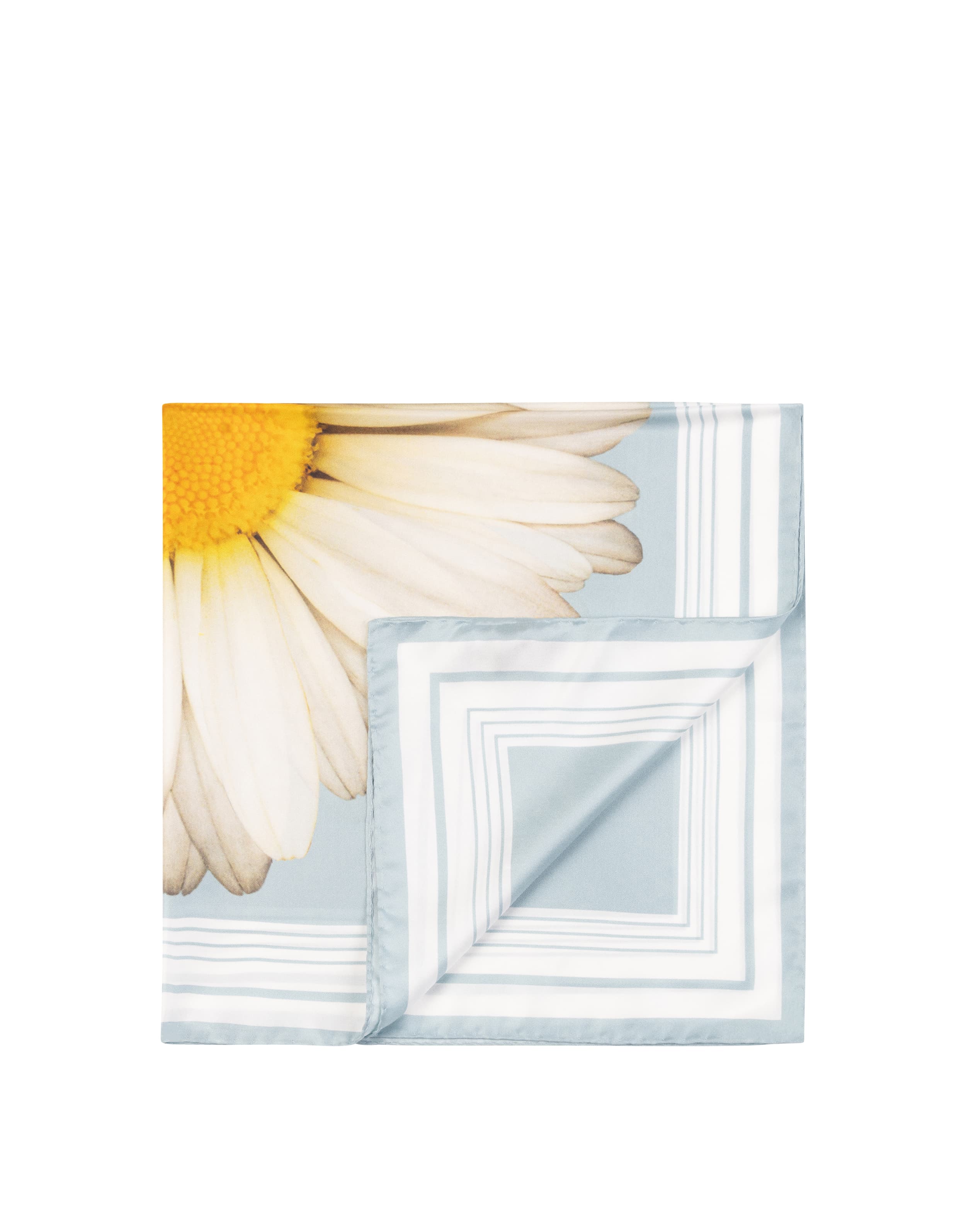 pollini — Foulard In Seta Con Stampa margherita over