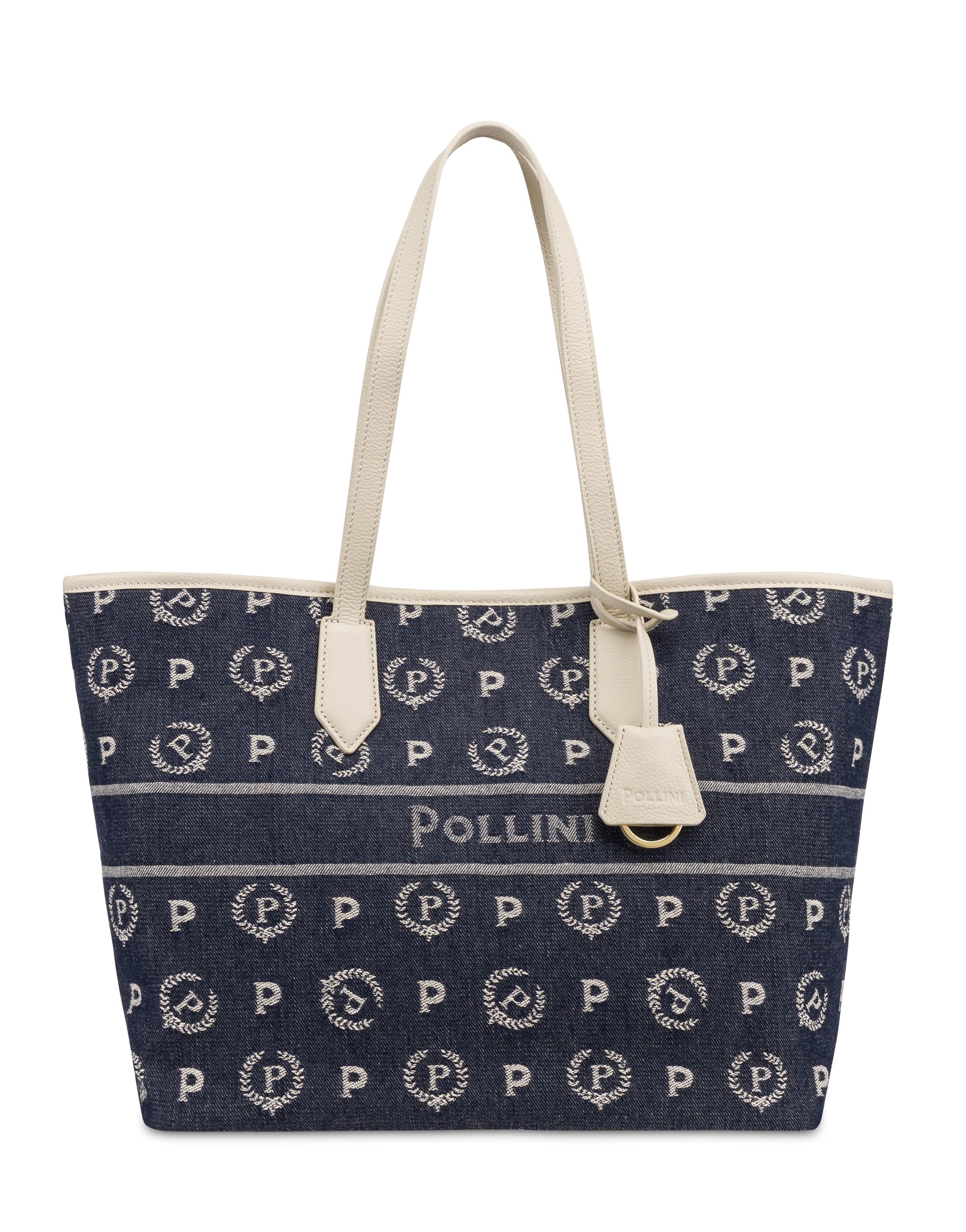 pollini — Shopping Bag Heritage Marina in Denim