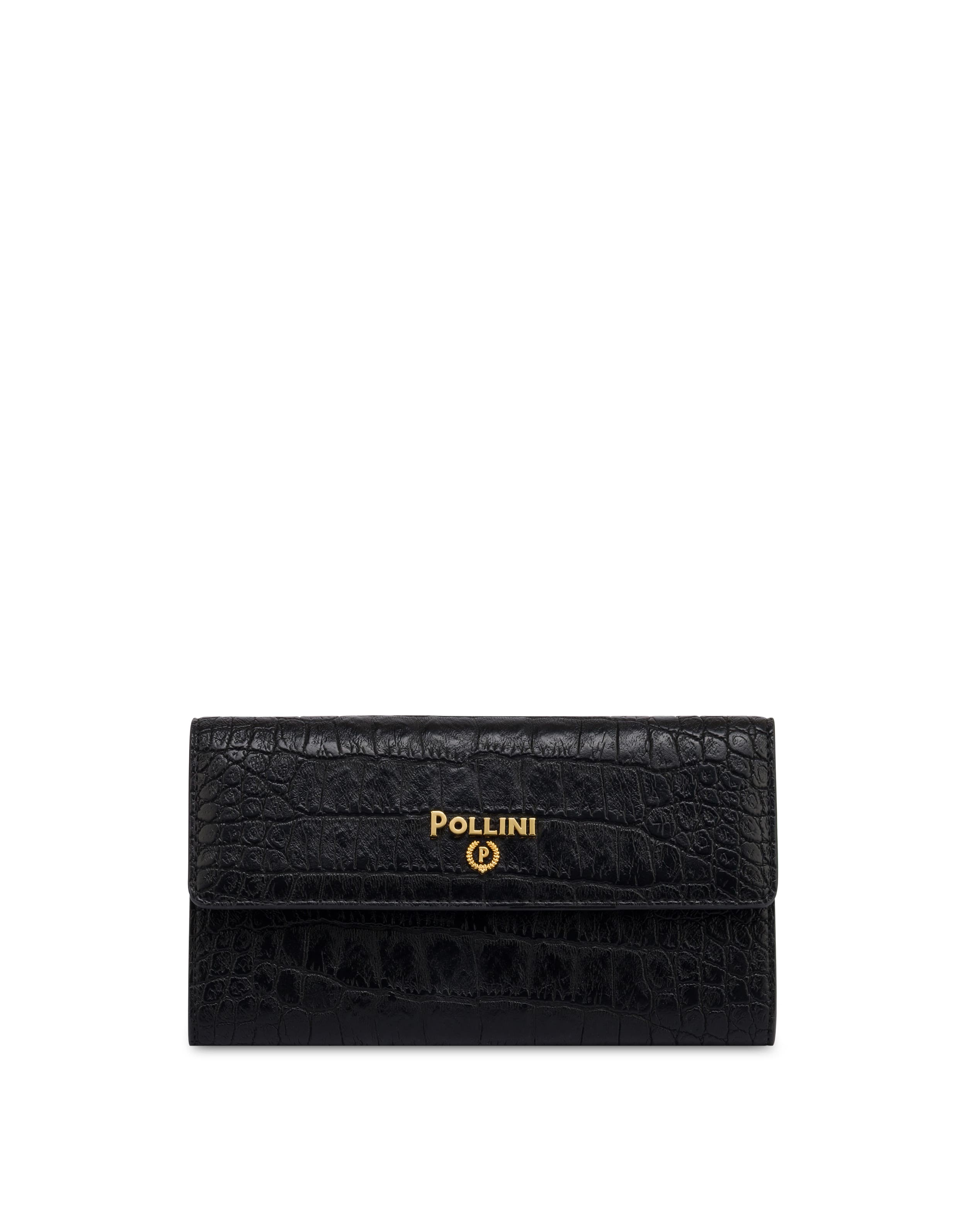 pollini — Portafoglio Wallet On Chain in cocco pu