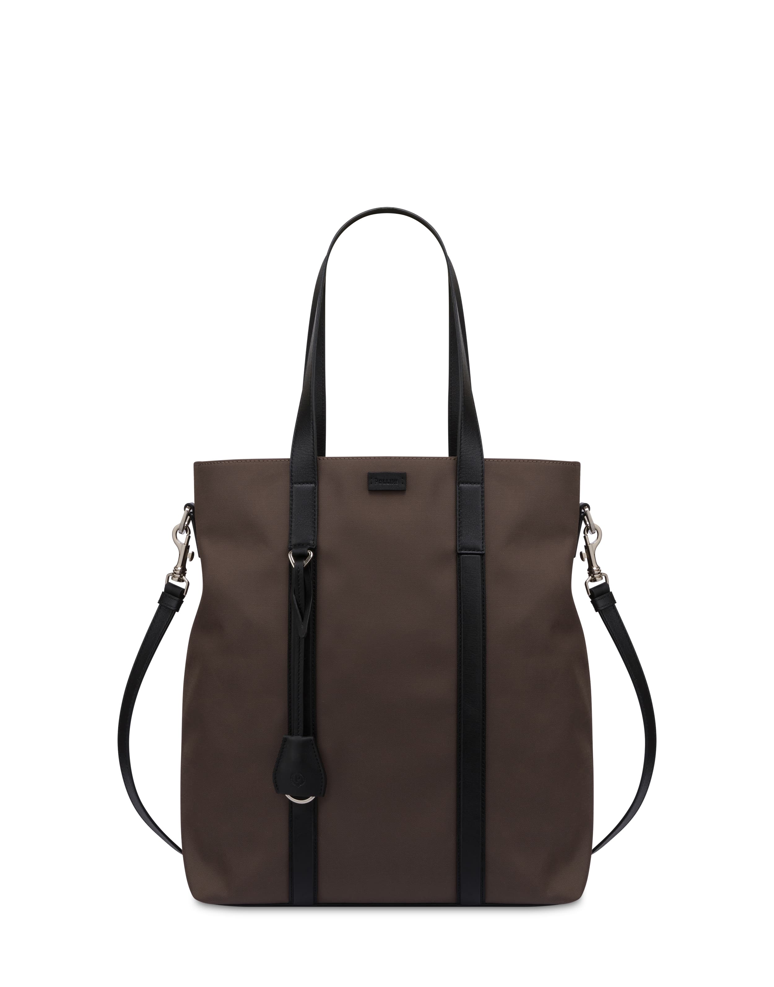 pollini — Borsa a spalla in nylon e vitello