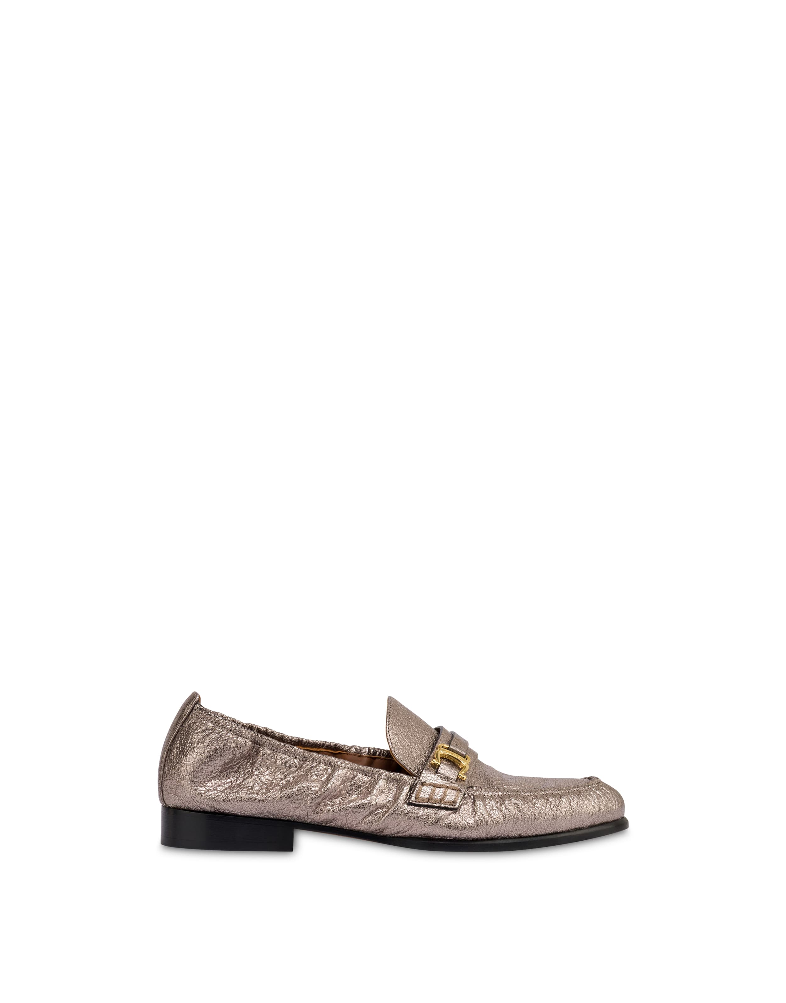 pollini — Mocassino Uptown in capra metallizzata