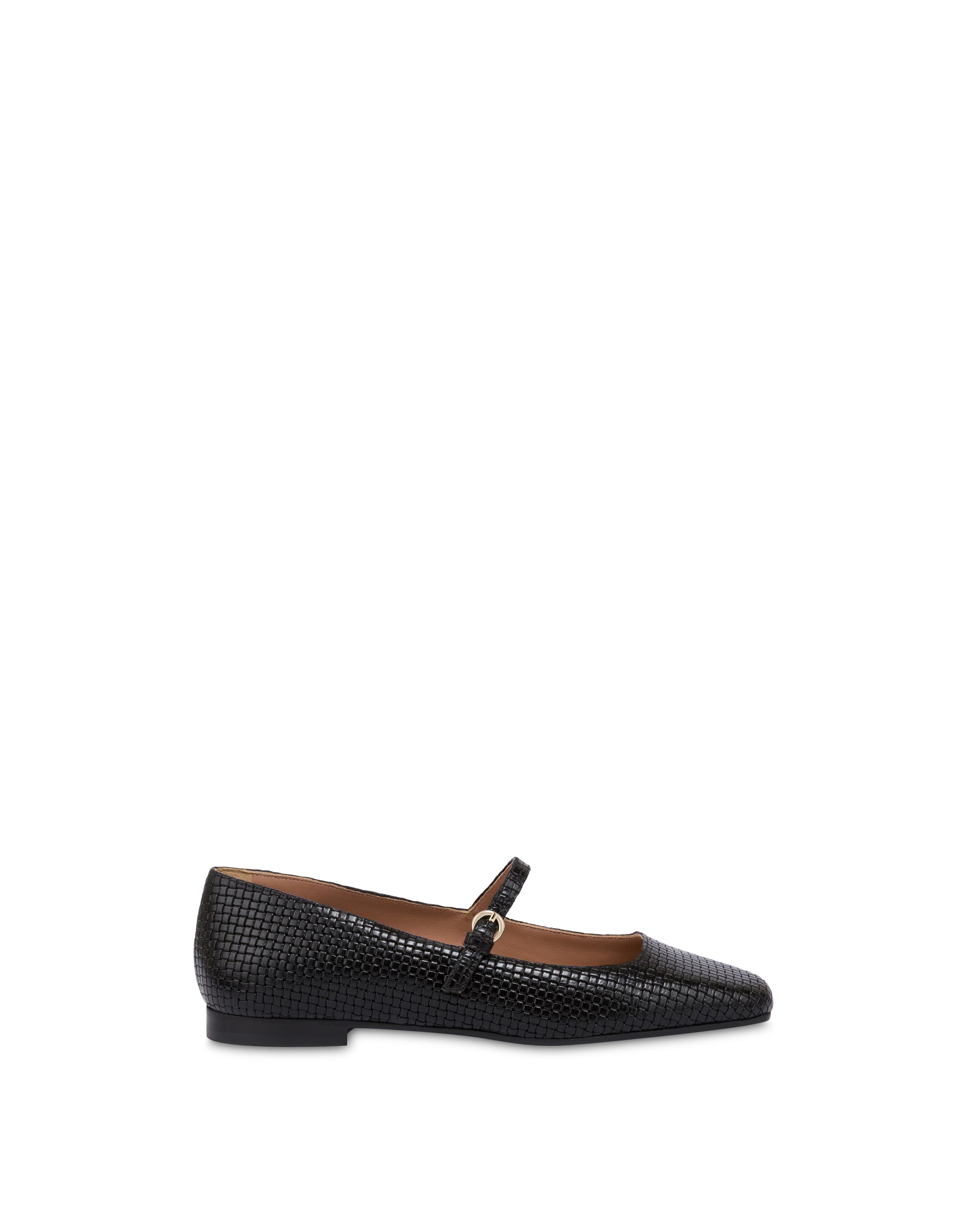 pollini — Ballerina Nina in vitello stampa intreccio