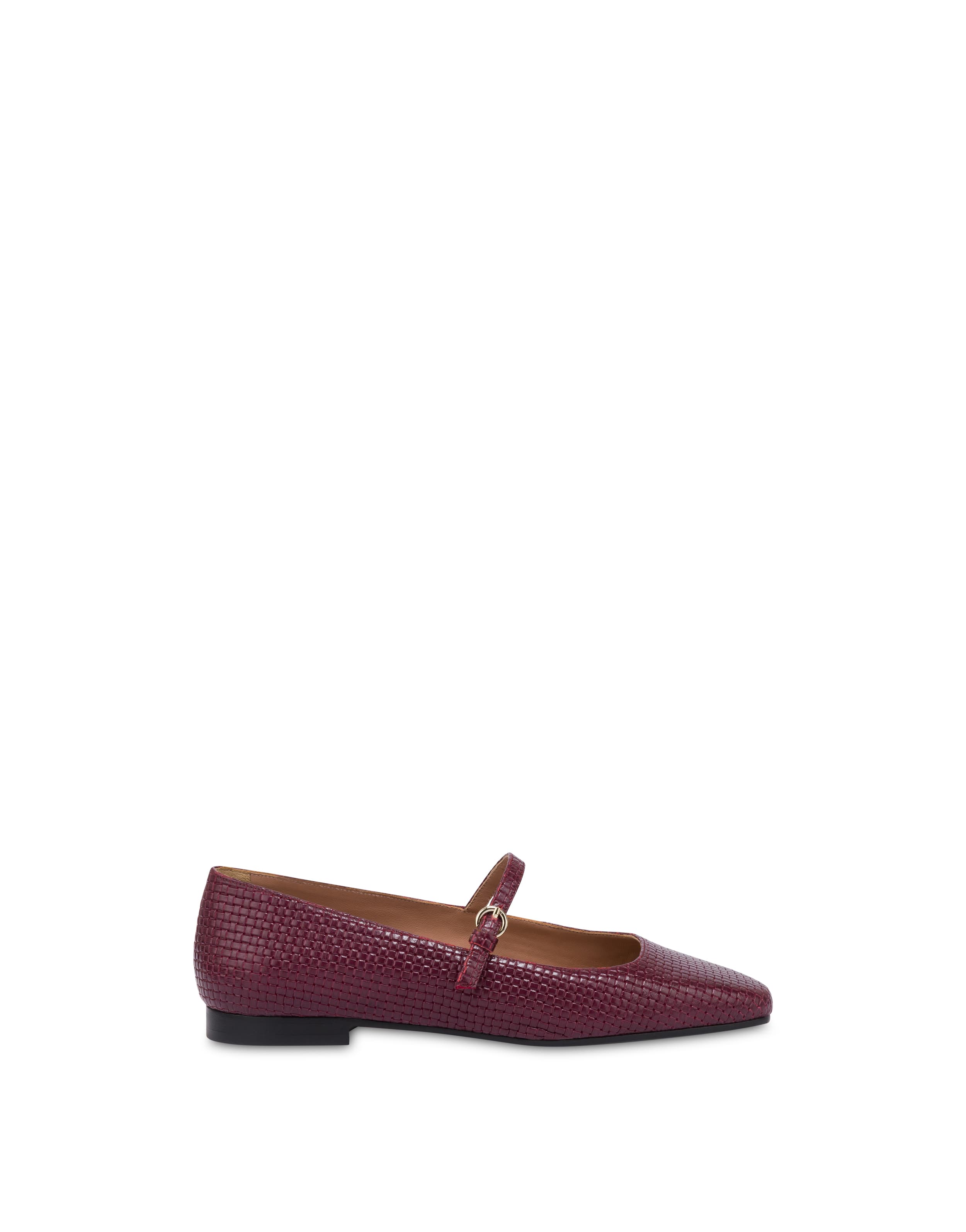 pollini — Ballerina Nina in vitello stampa intreccio